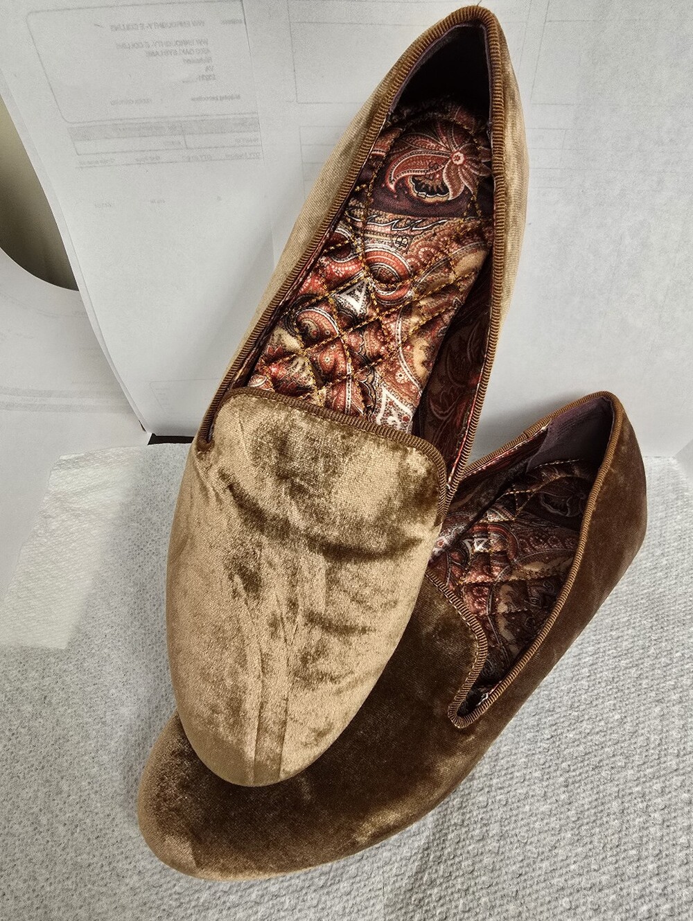 Birdies The Starling Velvet Loafers Amber Tan 8